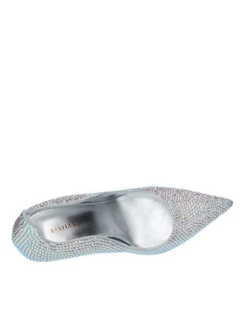 Décolleté in pelle e strass LE SILLA | DECO IVY QUEEN 120 BURMA ECLISSIARGENTO